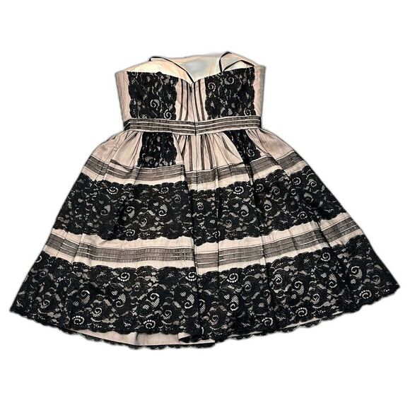 Unbranded Dresses & Skirts - Aidan by Aidan Mattox Elegant Black Lace and Light Pink Strapless Mini Dress
